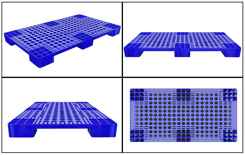 Pallet Nhựa 1 Mặt 1000x600x100mm 6 pallet nhựa 1000x600x100mm