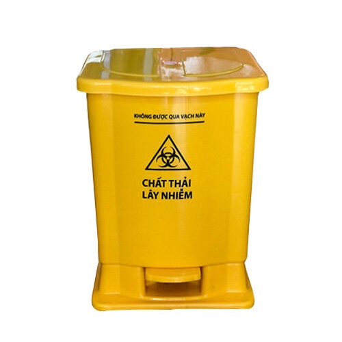 thùng rác nhựa y tế 15l có đạp chân vàng