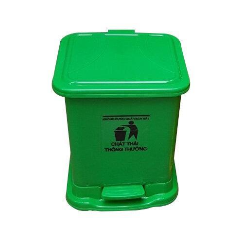 thùng rác nhựa y tế 15l có đạp chân xanh