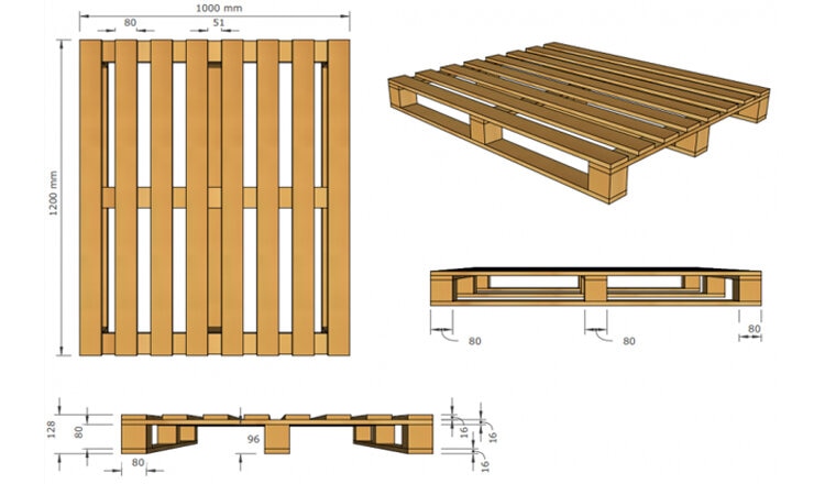 Kích Thước Pallet Gỗ Tiêu Chuẩn Và Phổ Biến Nhất 5 kích thước pallet gỗ