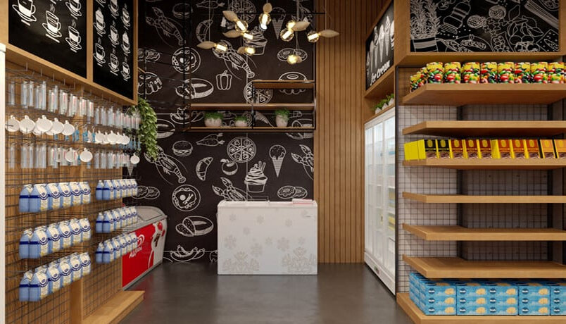 thiết kế cửa hàng tạp hóa nhỏ