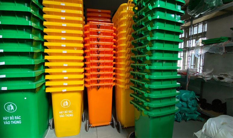 Thùng Rác Nhựa Quận 3 Giá Rẻ 60L 120L 240L 660L 3 thùng rác nhựa quận 3