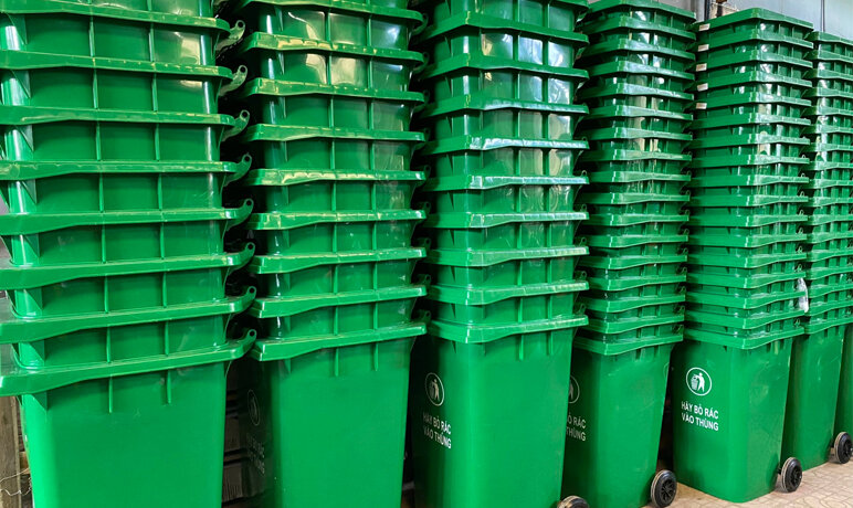 Thùng Rác Nhựa Quận 3 Giá Rẻ 60L 120L 240L 660L 2 thùng rác nhựa quận 3