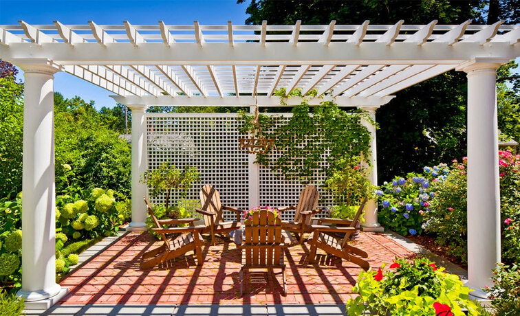 giàn hoa ngoài trời