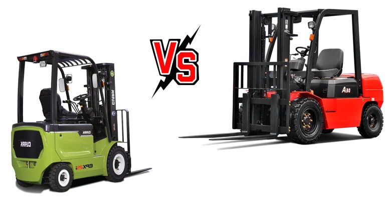 So sánh xe nâng điện và xe nâng dầu