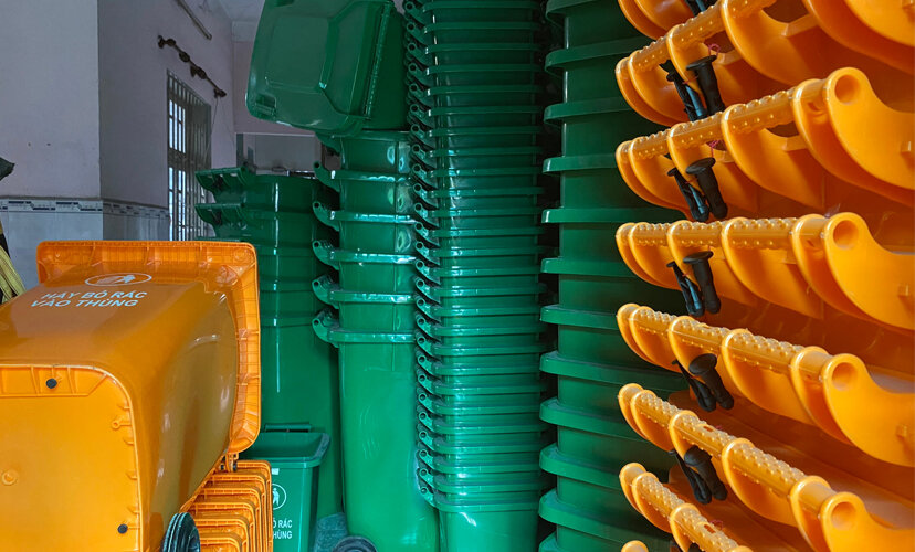 thùng rác khu dân cư