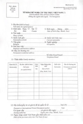 Hướng dẫn cách điền tờ khai nhập cảnh NA1