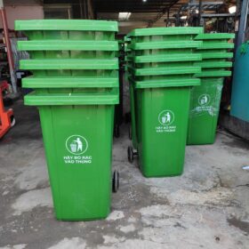 Thùng Rác Nhựa 240L HDPE Giá Rẻ Có Bánh Xe 22 thung nhua 240 lits 1