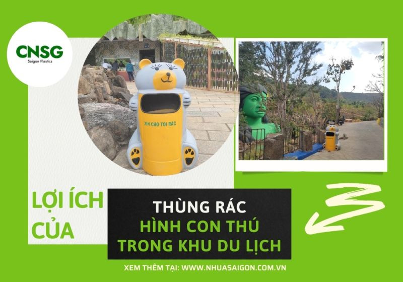 Sử dụng thùng rác hình con thú trong khu du lịch, tại sao không? 3 Thùng rác hình con thú trong khu du lịch