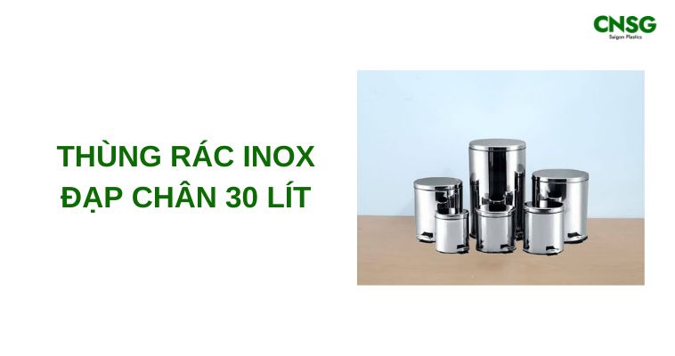 Không gian sạch sẽ hơn nhờ thùng rác inox đạp chân 30 lít 7 thung rac inox dap chan 30 lit